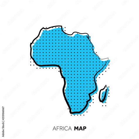 Obraz Mapa Kraju Wektor Afryki Zarys Mapy Z Kropkami Na Wymiar