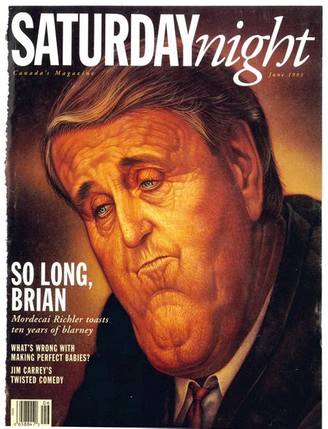 Unknown Artist Brian Mulroney Saturday Night Magazine June 1993