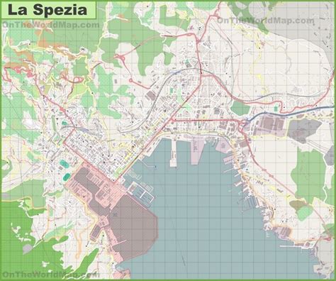 Large Detailed Map Of La Spezia Map Detailed Map Italy Map