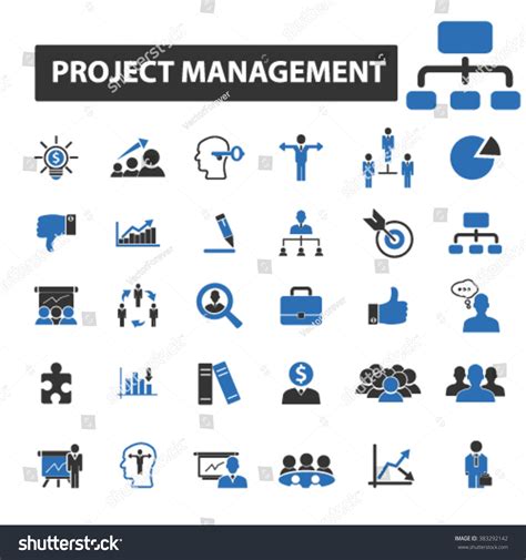 Project Management Icons Stock Vector Illustration 383292142 Shutterstock