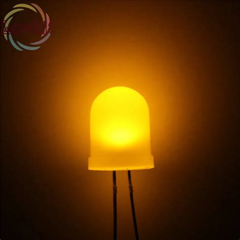 Buy 20pcs 10mm Round Top Diffused Yellow Leds 10mm