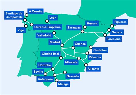 Spain High Speed Train Map Get Latest Map Update
