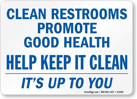 Keep Bathroom Clean Signs