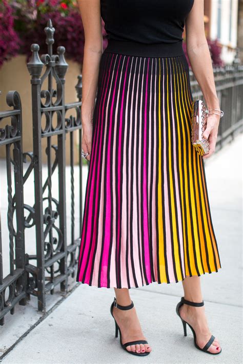Striped Midi Skirt With Rainbow Stripes Kenzo Baubles To Bubbles
