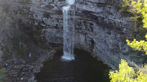Lake Minnewaska Waterfall 4k Drone Footage Youtube