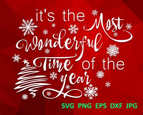 Its The Most Wonderful Time Of The Year Christmas Clipart Christmas Svg