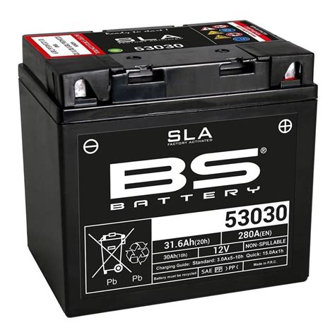 Batterie Bs Battery 53030 Sla 12v 30ah Activée Usine Pièces