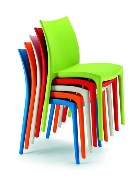 Stackable Chair In Plastic Of Various Colors Idfdesign