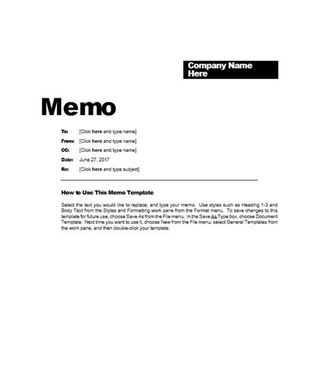 Business Memo Templates 40 Memo Format Samples In Word