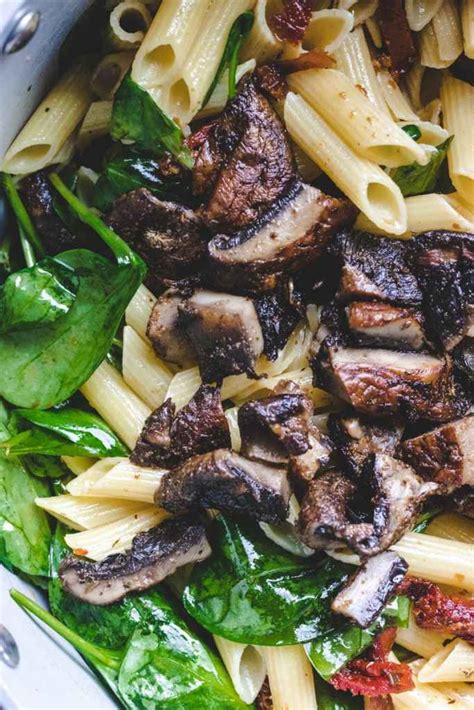 Five Ingredient Penne Pasta With Portobello Mushrooms When Salty And