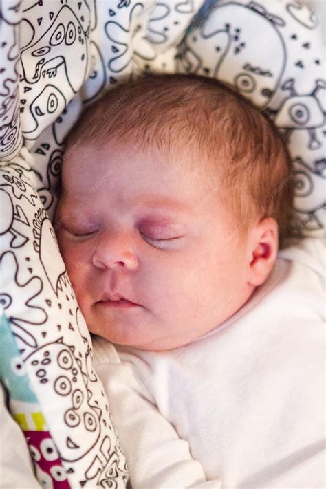 Premium Photo Newborn Baby Girl Sleeping In The Cradle Swing