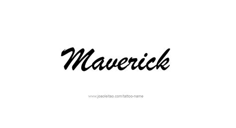 Maverick Name Tattoo Designs