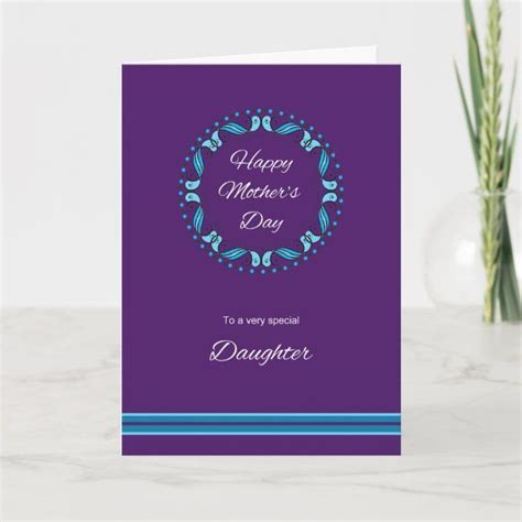 For Daughter On Mothers Day Card Zazzle Mothers Day Greeting Cards Mothers Day Ts From