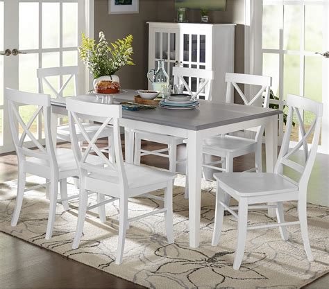 Simple Living 7 Piece Helena Dining Set White Kitchen And Dining