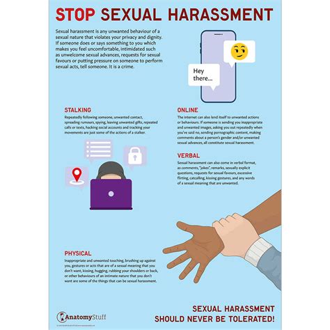 stop sexual harassment poster pshe school education chart