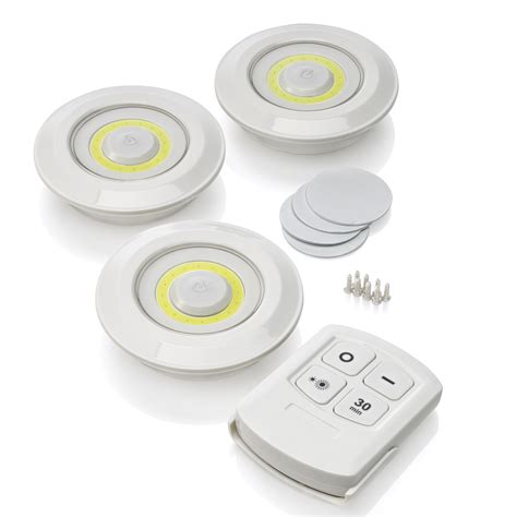 Auraglow Remote Controlled Wireless Under Cabinet Led Lights 3 Pack