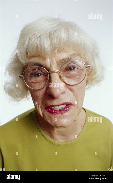 Old Lady Making A Funny Face Stock Photo 143239 Alamy