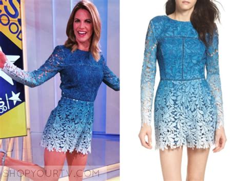 Access Hollywood March 2017 Natalie Morales Blue Ombre Lace Romper