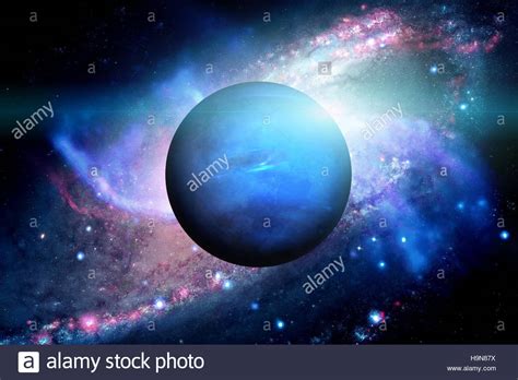 The outermost planets also seem to bear scars that could tell us a lot about the formation of our own solar system. Planet Neptune. Outer space background Stock Photo ...