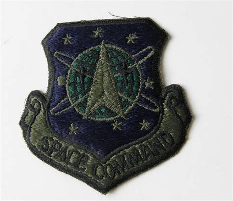 Usaf Air Force Space Command Shield Subdued Embroidered Patch 3 Inches