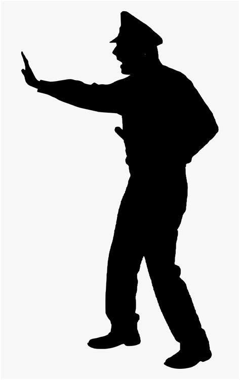 Transparent Police Officer Silhouette Hd Png Download Kindpng