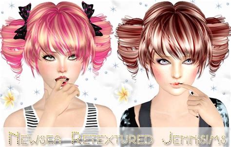 Tornado Tails Hairstyle Hair Mitsuki Retextured By Jenni Sims Sims