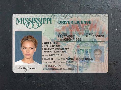 Mississippi Driver License Psd Template Flash Psd