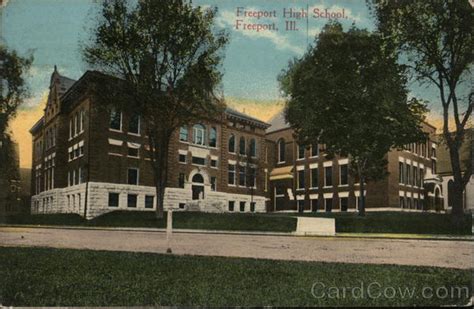 Freeport High School Illinois Postcard