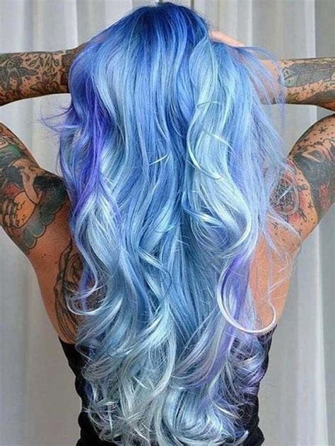 34 gorgeous blue hair color ideas to copy in 2018 modeshack hair color blue blonde hair