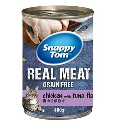 • complete & balance meal. Snappy Tom Wet Food Chicken wtih Tuna Flakes 400g Tin