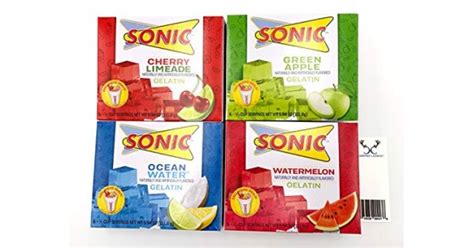 Sonic Gelatin Jello Shot Bundle Cherry Limeade Ocean Water