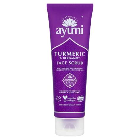 Ayumi Turmeric And Bergamot Face Scrub 125 Ml Approved Food