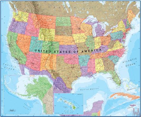 Political Map Of Usa Whatsanswer