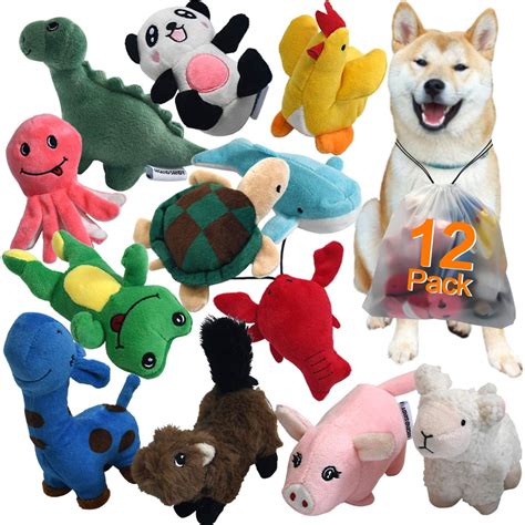 Legend Sandy Squeaky Plush Dog Toy Pack For Puppy Small Stuffed Puppy
