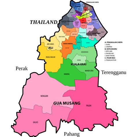 Peta Daerah Kota Bharu Peta Negeri Kelantan Ambillah Copy Peta Ini