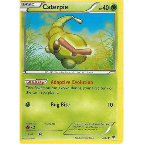 So as far as strategy goes, since caterpie is a basic pokemon card with a stage 1 evolution in metapod. Pokemon Trading Card Game POKEMON GENERATIONS CARD - CATERPIE 3/83 - Trading Card Games from ...