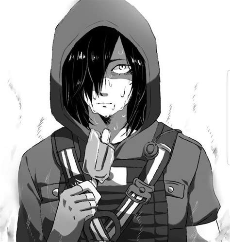 An Anime Character Wearing A Hoodie And Holding A Cell Phone In His