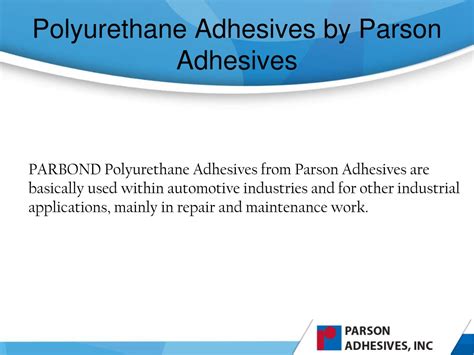Ppt Polyurethane Adhesives Powerpoint Presentation Free Download
