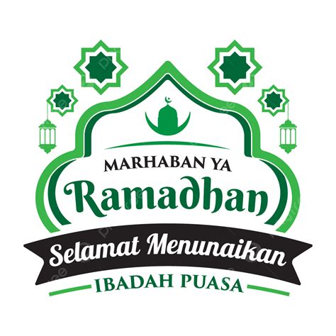 Islamico Marhaban Ya Ramadhan Con Moschea Verde Vector Png Islamic