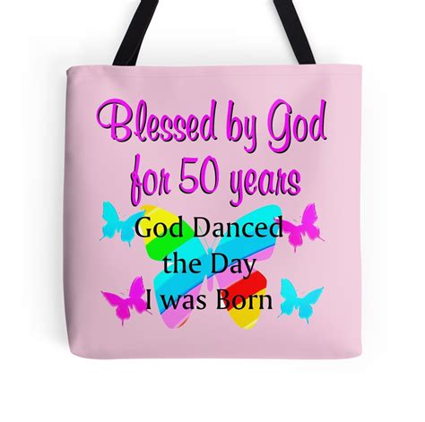 50th Birthday Prayer Tote Bags By Jlporiginals Redbubble