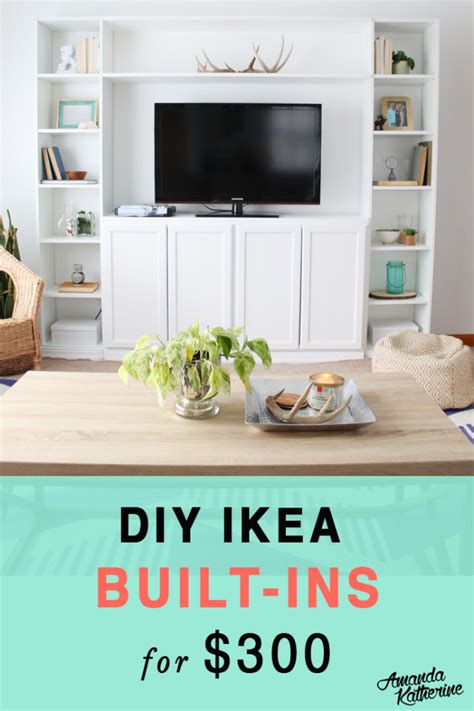 Ikea Billy Bookcase Built In Hack Amanda Katherine