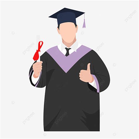 Selamat Kelulusan Pria Memegang Diploma Ilustrasi Datar Vektor Gratis