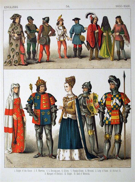 English Dress 1350 1400 Medieval Historical Costume Medieval Fashion
