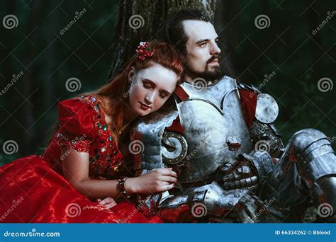 Medieval Knight With Lady Stock Photo Image Of Beauty 66334262