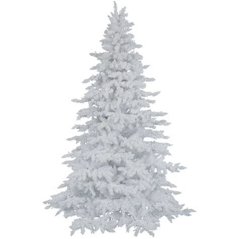 Vickerman Unlit 75 Flocked White Spruce Artificial Christmas Tree