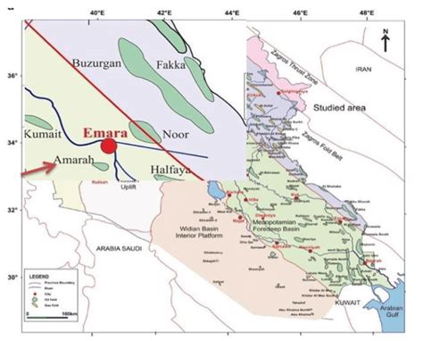 Location Map For Amarah Oil Field ‎ 9 Mishrif Formation Is An