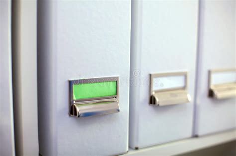 File Folders Standing On Shelves In The Stock Image Image Of Archive