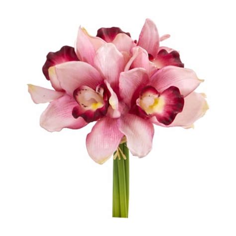 9 In Cymbidium Orchid Artificial Flower Bundle Set Of 6 1 Kroger