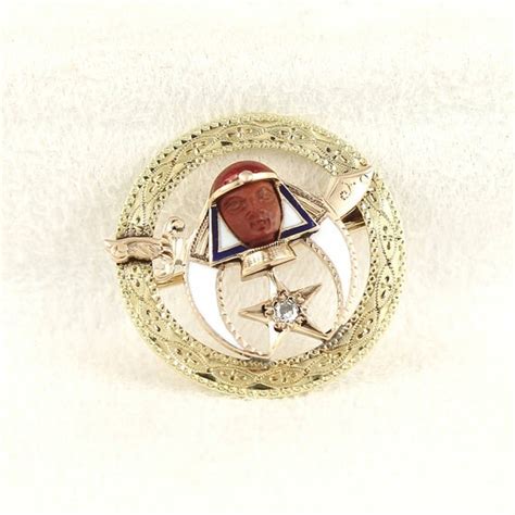 Shriner Antique Lapel Pin Masonic 14k Gold And By Vintagemasonry