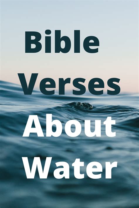 Inspirational Bible Verses About Water ~ The Shepherds Sheep